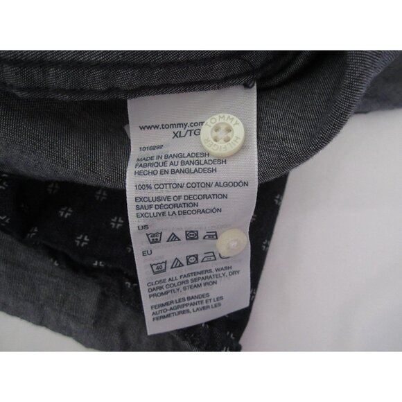 Men's Tommy Hilfiger Classic Fit Button Short Sleeve Shirt Sz XL (MT765) - Picture 10 of 10